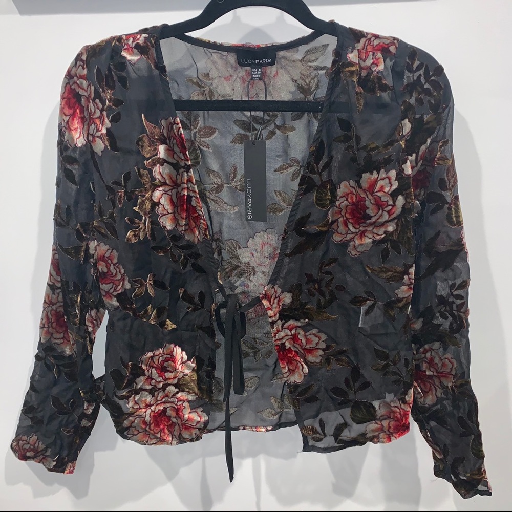 Lucy Paris Floral Burnout Top